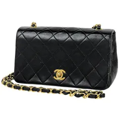 シャネル CHANEL ミニ マトラッセ シングルフラップ チェーン ショルダーバッグ ココマーク ショルダーバッグ レザー ブラック A03571 レディース 【中古】