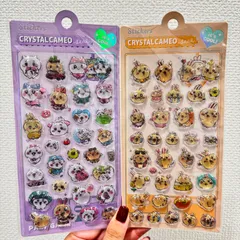 最新作 ちいかわ キャラクター ぷっくり立体シール 硬めタイプ 2枚セット B