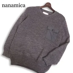 nanamica ナナミカ SUJF573 【Fisherman Sweater】秋冬 ウール フィッシャーマン ニット セーター Sz.XS メンズ グレーのサムネイル