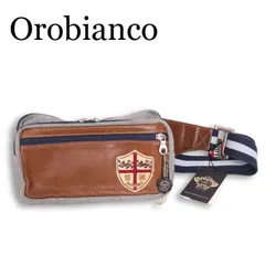 タグ付き★ Orobianco オロビアンコ GIACOMINO EV HE★ レザー 切替 ボディバッグ ウエスト バッグ Sz.F　メンズ