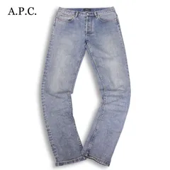 A.P.C. アーペーセー PETIT NEW STANDARD プチニュースタンダード★ USED加工 ストレッチ デニム パンツ Sz.29　メンズ