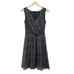 ANAYI(アナイ) ワンピース サイズ38 M レディース美品  - ネイビー×ベージュ×マルチ ノースリーブ/ロング/花柄