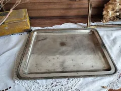 フランス アンティーク　　銀メッキ　トレー