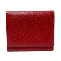 PRADA(プラダ) 3つ折り財布 - レッド レザー
