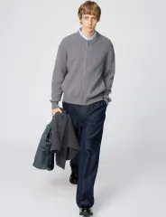 UNIQLO U クルーネック フルジップ カーディガン グレー XL 出品