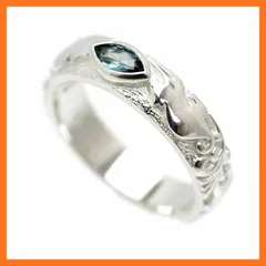 【新品】 [シルバーワン] ロンドン ブルートパーズ シルバー925 アラベスク リング メンズ mm 細目[23号]パワーストーン