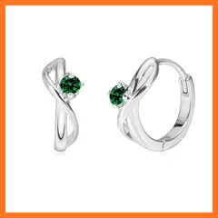【新品】 FH.bird エメラルド ピアス フープ レディース つけっぱなし 5月誕生石 金属アレルギー対応 ピアス リング おしゃれ 普段使い シンプル 誕生日 記念日 20代 30代 40代 プレゼント バレンタイン ギフト ホワイトデー お返し 入 0