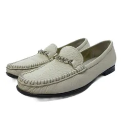 バリー BALLY ビットローファー シューズ レザー 36.5 23.5cm 白 ホワイト 0828 IBO79