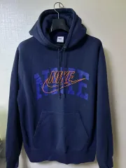 NIKE 起毛 WHO Tシャツ M ネイビー