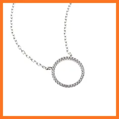 【新品】 キュービックジルコニア CZ リング シルバー925ネックレス レディース [527_1svn] 1