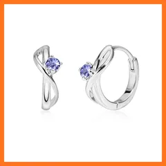 【新品】 FH.bird タンザナイト ピアス レディース フープ 12月誕生石 金属アレルギー対応 リングピアス つけっぱなし おしゃれ 普段使い シンプル 誕生日 記念日 プレゼント 20代 30代 40代 バレンタイン ギフト ホワイトデー お返し  1