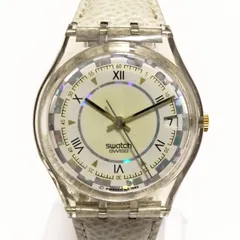 Swatch 1993 メンズ腕時計 34mm ホログラム文字盤 クリアケース クォーツのサムネイル