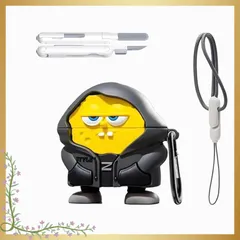 For AirPods Pro 3 ケース保護カバ [SUNZHXIN] 軽量 充電式 ポータブルに適しており は効果的に防水 防塵 落下防止 衝突防止ができます (スポンジボブ) 0