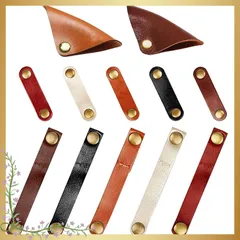 ケーブルクリップ 、MAVEEK(マビーカ) 牛革製ケーブルホルダー コードクリップ コード巻き取り イヤフォンホルダー ケーブルコード収納 3類12本入り 1