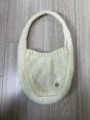 マリテ W HAIRY KNIT BAG CREAM