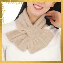 [TACHO] カシミヤ100% マフラー 日本製 内モンゴル産 上質 薄い 軽い 暖かい 差し込み おしゃれ かわいい リボン 着脱簡単 髪が乱れない コンパクト 持ち運び チクチクしない 柔らかい ふわふわ 敏感肌 通気性 保湿性 レディース ギフト  0