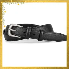 [JASGOOD] ベルト レディース 革 レザー 幅2.3cm ビジネス スーツ ベルト 細 おしゃれ 女性用 プレゼント 黒