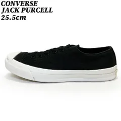 【タイムセール】【クーポン】スニーカー シューズ  コンバース ジャックパーセル ブラック ホワイト キャンバス 25.5cm CONVERSE JACK PURCELL 正規品 1CK502 正規品 中古 古着 ブランド 匿名配送