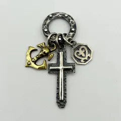 Bizarre ビザール SILVER925 ペンダントトップ ドクロ 骸骨 碇 イカリ 十字架 クロス ネックレストップのサムネイル