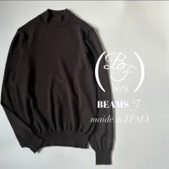 BEAMS F / ウール　21ゲージ　モックネックニット　イタリア製のサムネイル