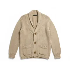 ビーンポール ニット カーディガン ベージュ 90