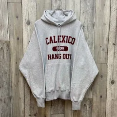 junktrap × Champion ジャンクトラップ チャンピオン グレー 3列 CALEXICO 9629 HANG OUT プリント RW型 REVERSE WEAVE リバースウィーブ 肉厚 厚地 スウェット スエット パーカー メンズ L サイズ