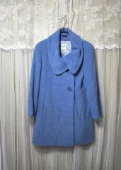 シンジア・ロカ CINZIA ROCCA スカイブルー アルパカ&ウール ブレンド コートです