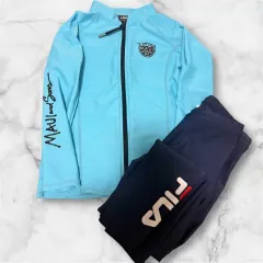 フィラ X マウイ＆サンズ キッズ ラッシュガード ユニセックス 水着 セット 140-145