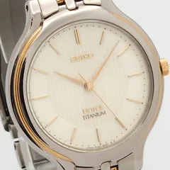SEIKO セイコー ドルチェ 8J41-6120 QZ 動作品 チタニウム コンビ