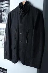 (L-XL) シリーズ コートジャケット フールライナー グレー ウール-16FFA