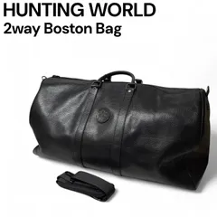 HUNTING WORLD ハンティングワールド 2way ボストンバッグ シボ レザーのサムネイル