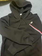 MONCLER モンクレール フーディー Tシャツ (ブラック)(L)(The First 値下げ)(在庫処分)