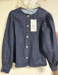 ZARA デニムシャツ ノーカラーブラウス UNIQLO シャツ まとめ 4点 合計 17000円