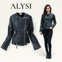Sensounico - ALYSI アリジ　センソユニコ　上質ラムレザーライダース　M 　黒 　アウター ✨良品✨ALYSI アリジ 上質 ラムレザー ライダース ダブル アウター 黒