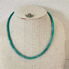 ターコイズブルー（長方形）ネックレス☆