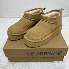 【新品未使用】BEARPAW ベアパウ 厚底ショートブーツ ムートンブーツ サイズ23cm 3051W 本革