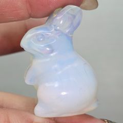 天然石 高品質 縞瑪瑙 うさぎちゃん カービング⭐️2778 - メルカリ