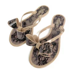 ★使用感少なめ美品★VALENTINO ヴァレンチノ トングサンダル 38 リボン ラバー レースプリントのサムネイル