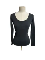 セール)Uネックタイト長袖Tシャツ