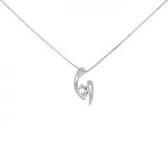 K18WG ダイヤモンド ネックレス 0.04CT