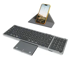 EWiN キーボード ワイヤレス 折りたたみ bluetoothとusb無線両対応 標準JIS日本語配列 ios mac win対応 トラックパッドとテンキー付き keyboard wireless ブルートゥース 3台までのデバイスと接続可能 コン ...