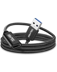 SOMLMIMI 2.4M USB C to USB A 3.0 変換アダプター USB オーディオ変換ケーブル Type C (メス) to USB A (オス)オーディオ変換ケーブル OTG TYPEC イヤホン延長ケーブル