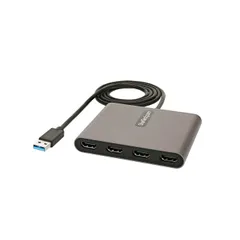 StarTech.com USB 3.0接続クアッドHDMIディスプレイ変換アダプタ/USB - HDMI 4出力コンバータ/1080p 60Hz/USB Type-A接続/HDMI増設アダプタ/Windowsのみ対応 USB32HD4