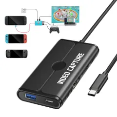 Switch ipad キャプチャー ボード Switch2対応 初代Switch対応 最高4K30Hz USBC to HDMI パススルー機能 Lemorele Switch周辺機器 ドック HDMI キャプチャーカード 1080P 60Hz U ...