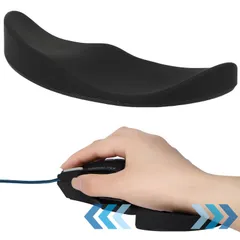 fogman マウス リストレスト 連動 移動タイプ 一体型 人間工学 腱鞘炎防止 右手専用 (ブラック)