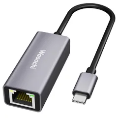 Wasachi USB-C LAN 有線LANアダプター 1000Mbps超高速 Type-C to RJ45 ギガビットイーサネット lan usb 変換アダプタ MacBook iPad Pro Switchなど対応 軽量・小型設計