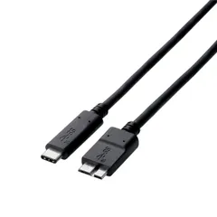 エレコム USBケーブル Type C (USB C to Micro B) 1.0m USB3.1認証品 3A出力 最大10Gbps ブラック USB3-CMB10NBK