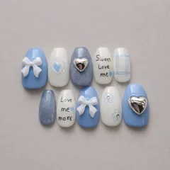 【サイズオーダー】 101 ネイルチップ 落書きネイル マグネット うるマグ 流行りネイル