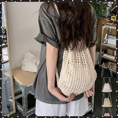 メッシュリュックサックニットナップサック レディース メッシュ編み鞄 大人可愛い ドローストリングバッグ お洒落巾着リュック 通気性かばん 軽量バッグ 旅行鞄黒 無地ニットリュック メッシュバッグ四季 韓国風デイバッグ夏 送料無料