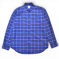 BROOKS BROTHERS ブルックスブラザーズ USA製 Est.1818 MILANO チェックボタンダウンシャツ サイズL ブルー メンズ